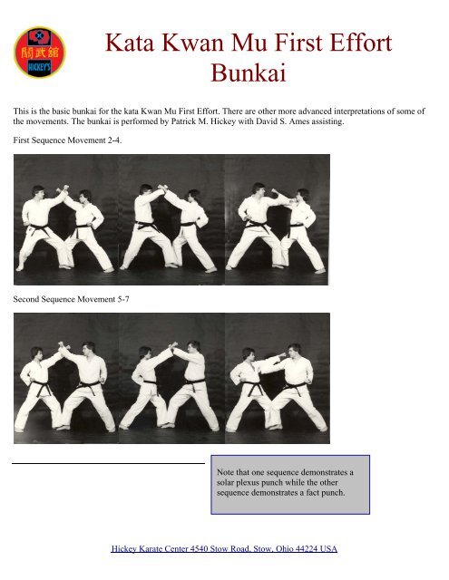 Kata Kwan Mu First Effort Bunkai - Hickey Karate Center