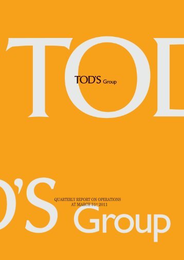 Informazioni sull'andamento della gestione - Tod's Spa