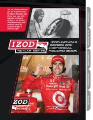 izod indycar series 2011 historical record book - Media Site