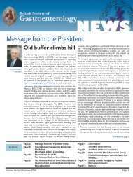 Message from the President - British Society of Gastroenterology