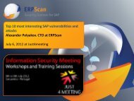 Top 10 most interesting SAP vulnerabilities and attacks - ERPScan