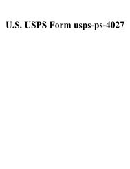 U.S. USPS Form usps-ps-4027