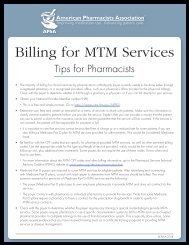 Billing for MTM Services - American Pharmacists Association