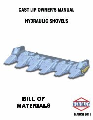 Bill of Materials - March 2011 - Hensley Industries, Inc.