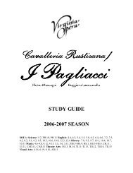 Cavalleria Rusticana and I Pagliacci - Virginia Opera