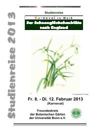 Handout zur Reise - Freundeskreis Botanische GÃ¤rten Bonn ...