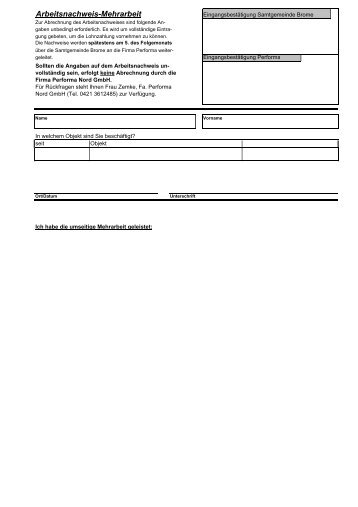 Formulare/Arbeitsnachweis Mehrstunden - Samtgemeinde Brome