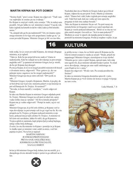 Krik 1 - Osnovna Å¡ola Franceta PreÅ¡erna Kranj