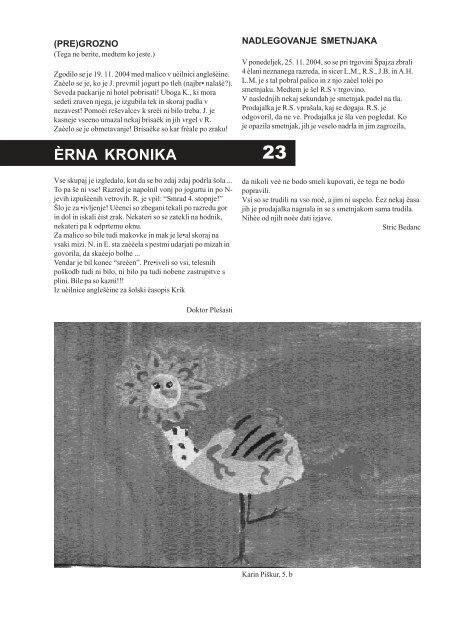 Krik 1 - Osnovna Å¡ola Franceta PreÅ¡erna Kranj
