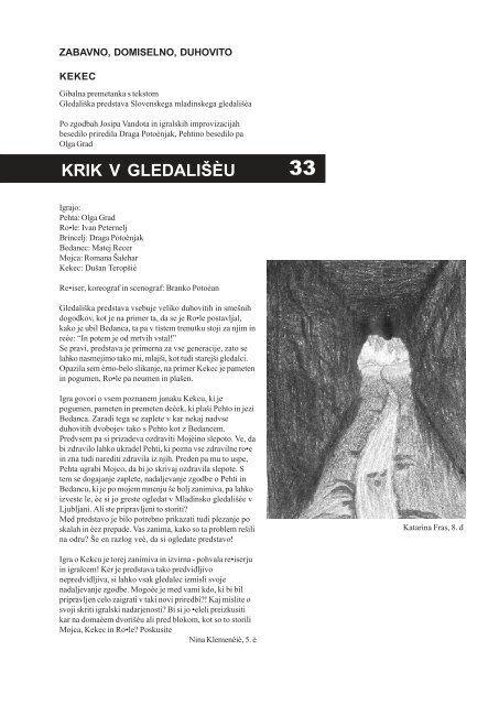 Krik 1 - Osnovna Å¡ola Franceta PreÅ¡erna Kranj