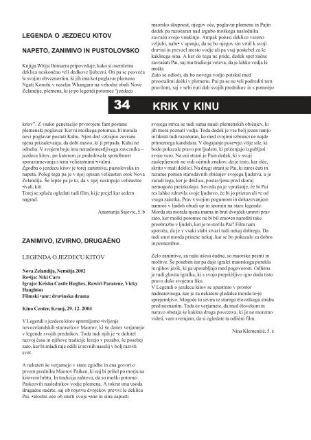 Krik 1 - Osnovna Å¡ola Franceta PreÅ¡erna Kranj