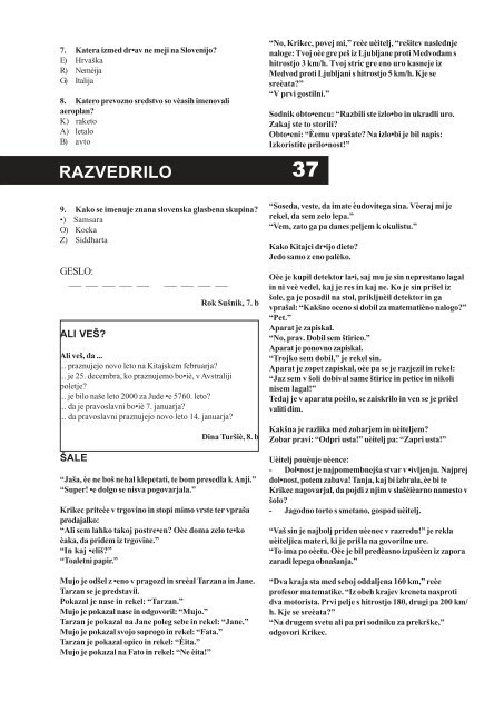 Krik 1 - Osnovna Å¡ola Franceta PreÅ¡erna Kranj