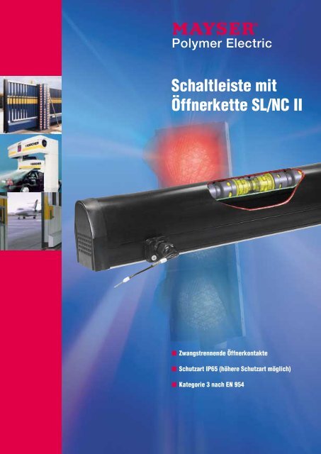 Schaltleiste mit Ãffnerkette SL/NC II - Mayser Sicherheitstechnik