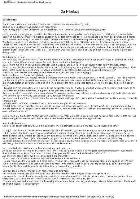 Da Nikolaus Christkindl S Weihnachtsseiten