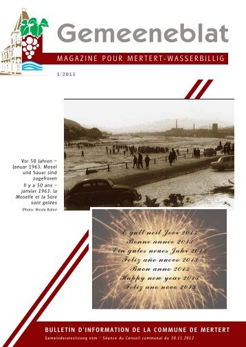 GemeeneblatÂ» 2013 - Administration Communale de Mertert