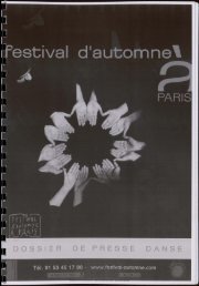 Dossier de presse - Festival d'automne Ã  Paris