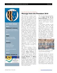 Message from the President 2010 - Academy of Dental Materials