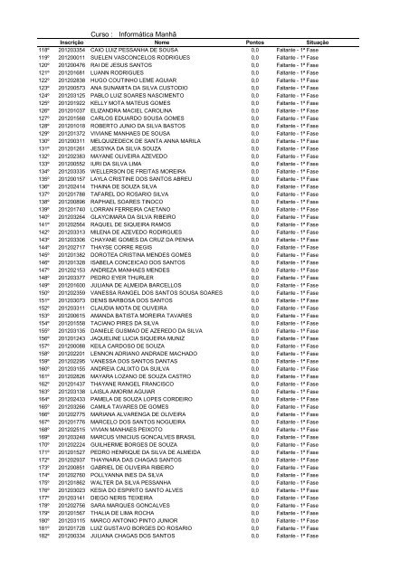 resultado final.pdf - Portal do Instituto Federal Fluminense