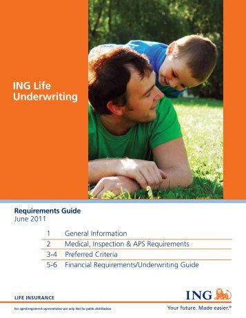 ING Life Underwriting Requirements Guide - Pinney Insurance