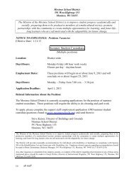 Summer Student Custodians - Mosinee School District