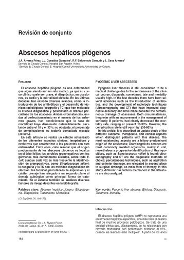 Abscesos hepáticos piógenos - AEC_____Asociación Española de ...