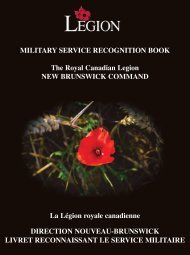 afghanistan - Royal Canadian Legion New Brunswick Command