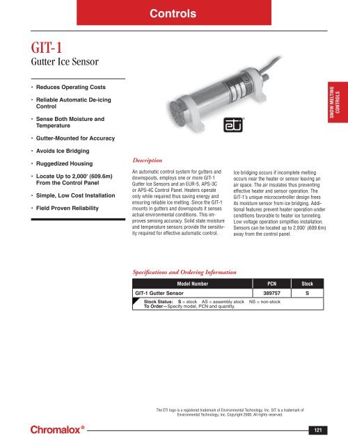 Cold Weather Catalog - Chromalox Precision Heat and Control