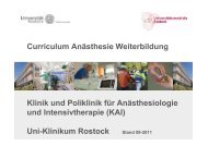 Uni-Klinikum Rostock - Klinik und Poliklinik fÃ¼r AnÃ¤sthesiologie und ...