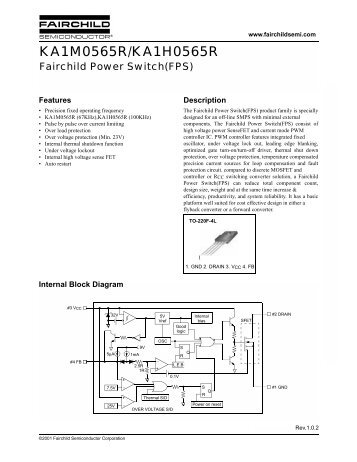 KA1M0565R/KA1H0565R Fairchild Power Switch (FPS) - Datasheetz