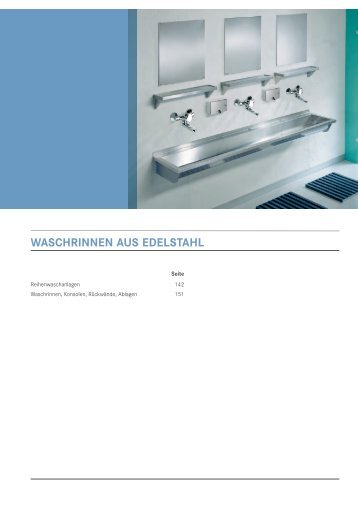 waschrinnen aus edelstahl