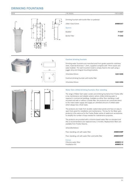 FRANKE SALES CATALOGUE