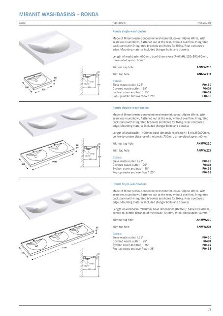 FRANKE SALES CATALOGUE