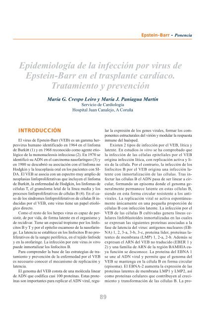 Epidemiología de la infección por virus de Epstein-Barr - Roche ...