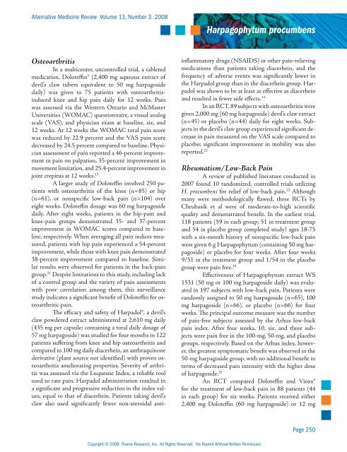 Harpagophytum procumbens (Devil's Claw) - Thorne Research