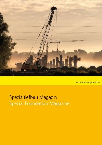 Spezialtiefbau Magazin Special Foundation Magazine