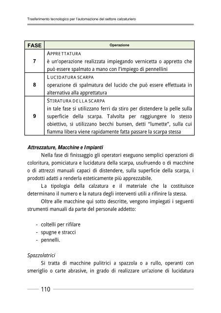 Trasferimento tecnologico per l'Automazione nel Settore Calzaturiero