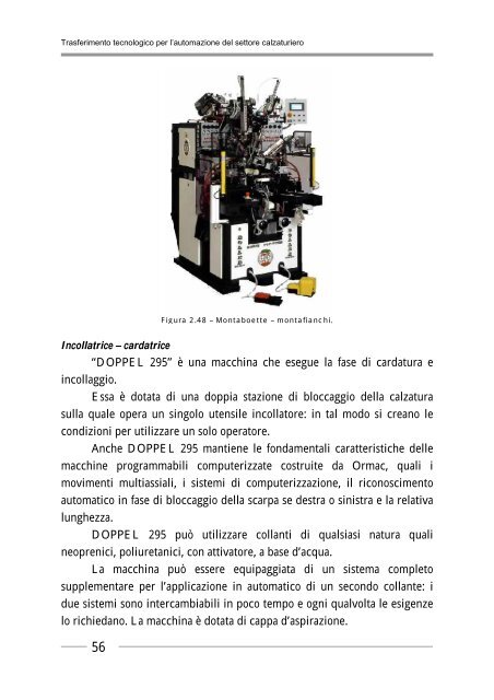 Trasferimento tecnologico per l'Automazione nel Settore Calzaturiero