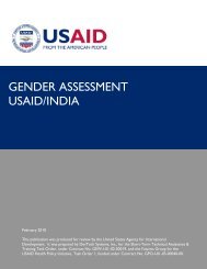 Gender Assessment: USAID/India - Health Policy Initiative