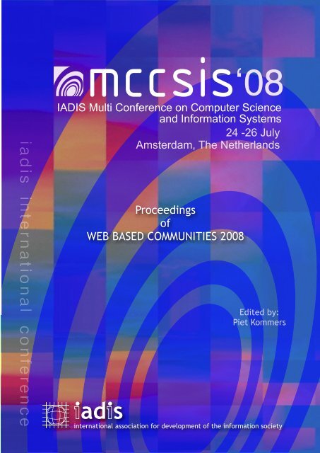 Proceedings of WEB BASED COMMUNITIES 2008 - CELSTEC