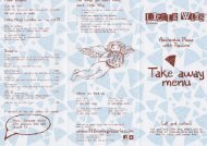 Take Away Menu for Little Wing Bangor