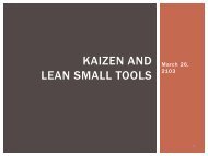 KAIZEN AND LEAN SMALL TOOLS - Lean Construction Institute
