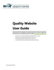 WHA Quality Center User Guide