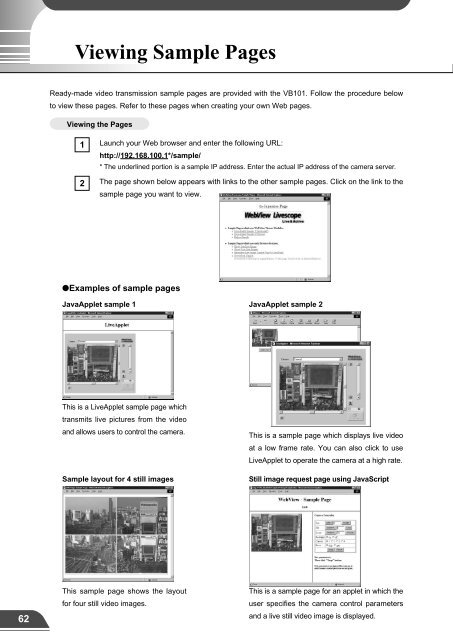 Network Camera Server VB101