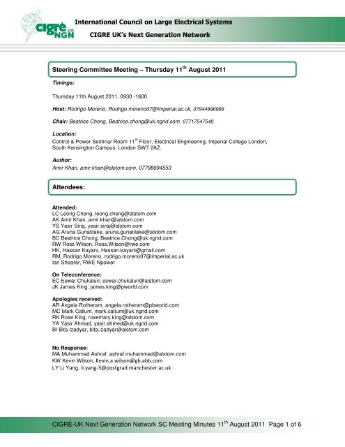 SC Meeting Minutes 11 August 2011 ( pdf , 98 kB ) - Cigre