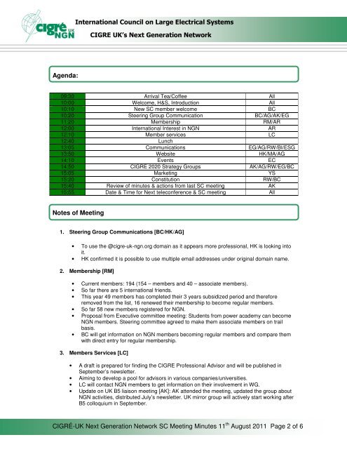 SC Meeting Minutes 11 August 2011 ( pdf , 98 kB ) - Cigre