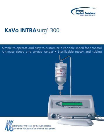 KaVo INTRAsurg® 300 - Sybron Implant Solutions
