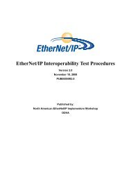 EtherNet/IP Interoperability Test Procedures - ODVA