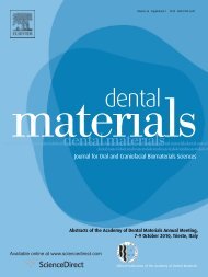 Abstracts of the Academy of Dental Materials Annual ... - IsiRed