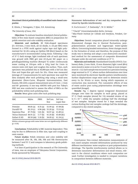 Abstracts of the Academy of Dental Materials Annual ... - IsiRed