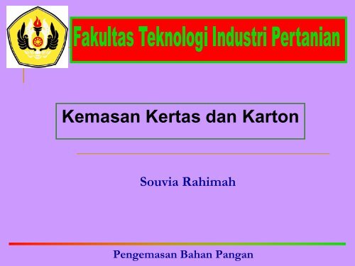Pengemasan Bahan Pangan - Blogs Unpad